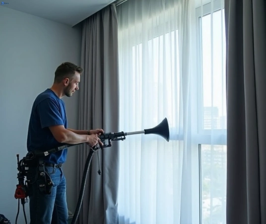 Professional commercial curtain cleaning process equipment Matty Curtain Cleaning macgregor