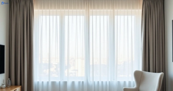 Freshly steam cleaned curtains in macgregor QLD