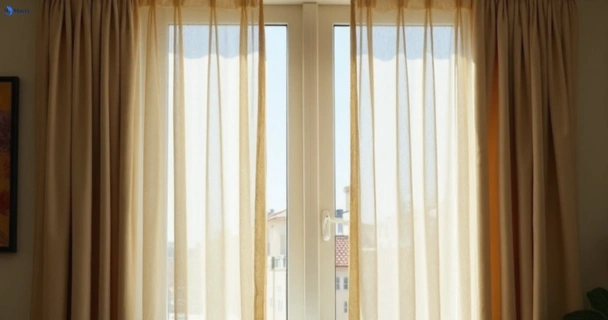 Dusty and dull curtains in macgregor before steam cleaning